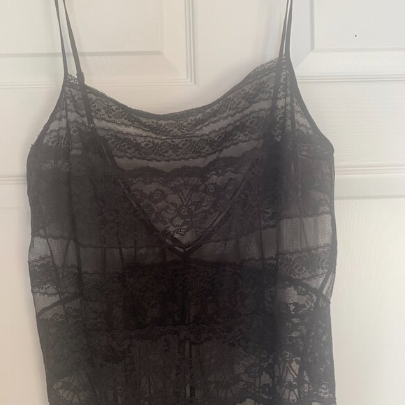 Victoria Secret Lace Lingerie SET Size L Black - Picture 4 of 8